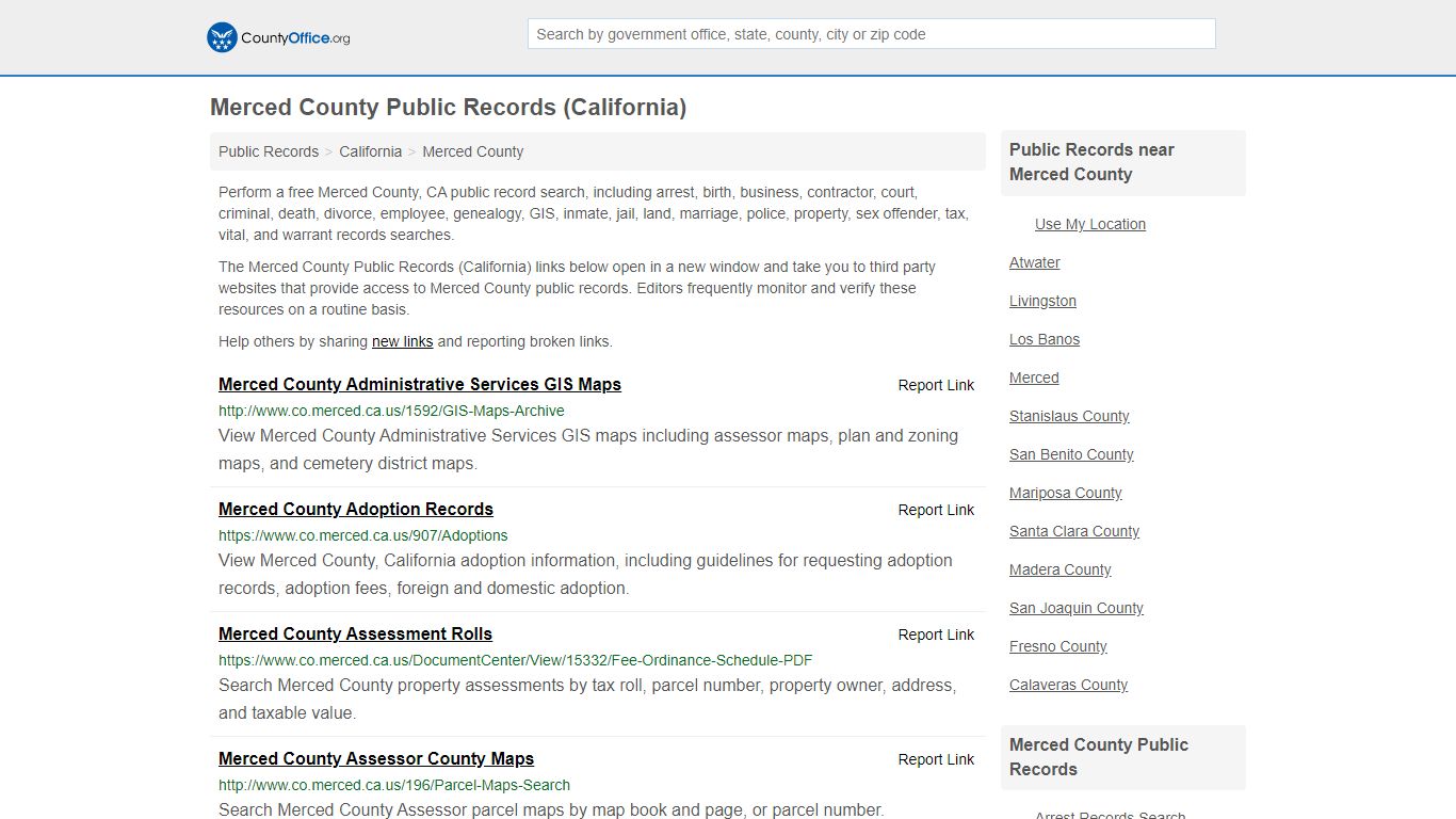 Public Records - Merced County, CA (Business, Criminal ...