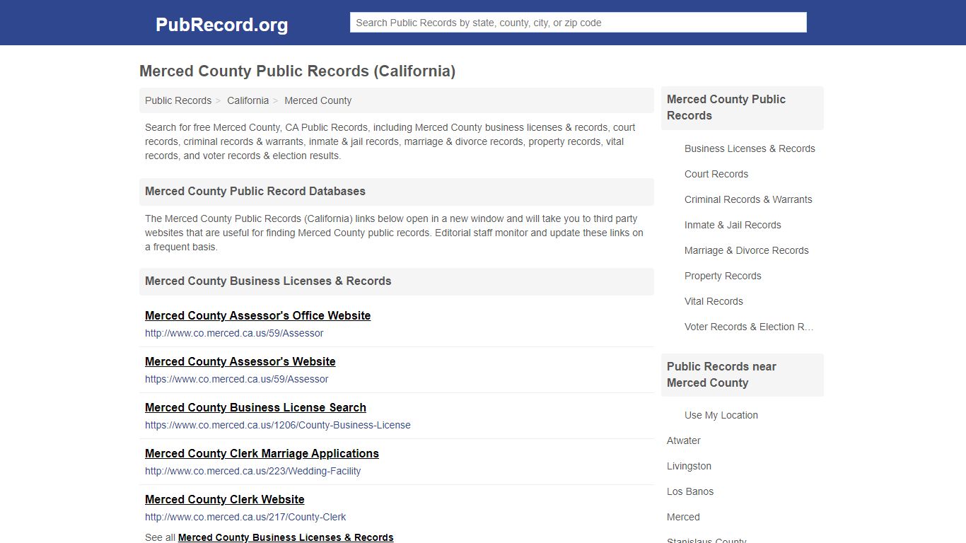 Free Merced County Public Records (California Public Records)